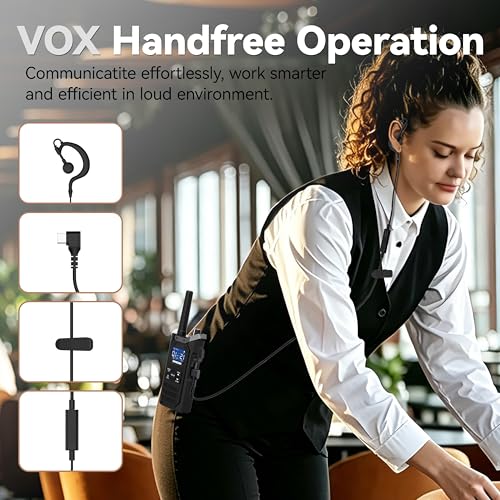 Image of SAMCOM GMRS T5 Two-Way Radios Walkie Talkie with Mic Carrying Case Earpiece
