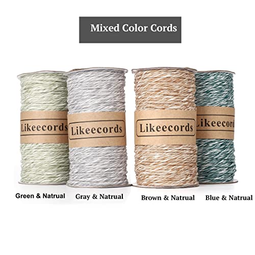 Likeecords 4Mm Single Strand Macrame Cord 80M Colored Macrame Rope, Cotton Rope Macrame Yarn, Colorful Cotton Craft Cord Wall Hangings, Plant Hangers, Crafts (Ashy Purple) #TOP5
