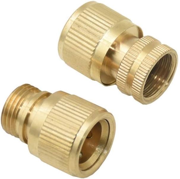 Hose Connector Adapter Male Thread 1/2", Female Thread Brass Quick Connector, Garden Copper Metal Threaded Water Pipe Connector, 1/Female 1I2