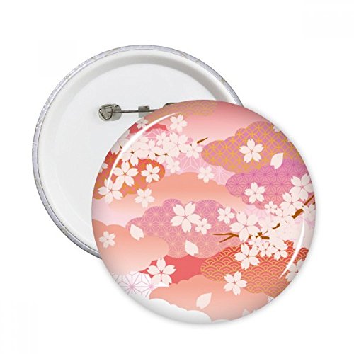 Badge Fleurs de cerisier bouton décoration vêtements finition soignée 5pcs