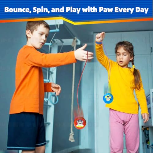 Image of Wembley Paw Patrol Yo Yo Ball for Boys Girls Kids Activity Toy with Adjustable Wrist Band LED Light Playset Bounce Ball Return Gift /Birthday Gift - Random Colors