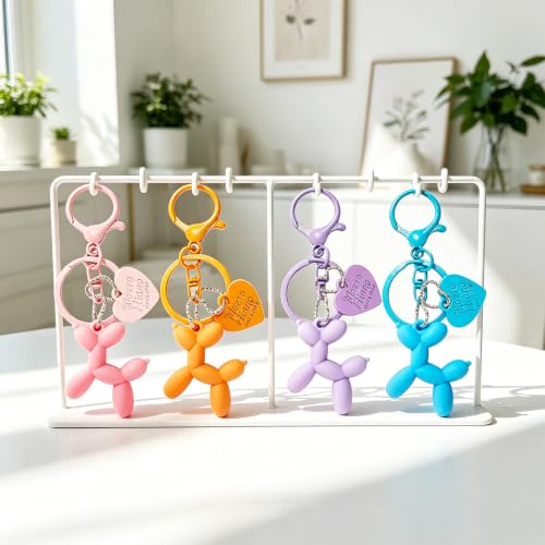 Image of Balloon Dog Keychain Bulk, Fun Purse Charms Bag Decoration