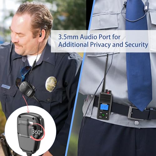 Image of SAMCOM FPCN30A Radio Speaker Mic 2 Pin Waterproof Shoulder Microphone | Handheld Remote Speaker Police Lapel PTT Microphone K Standard with 3.5m Audio Rotating Clip for SAMCOM 2 Pin K Type