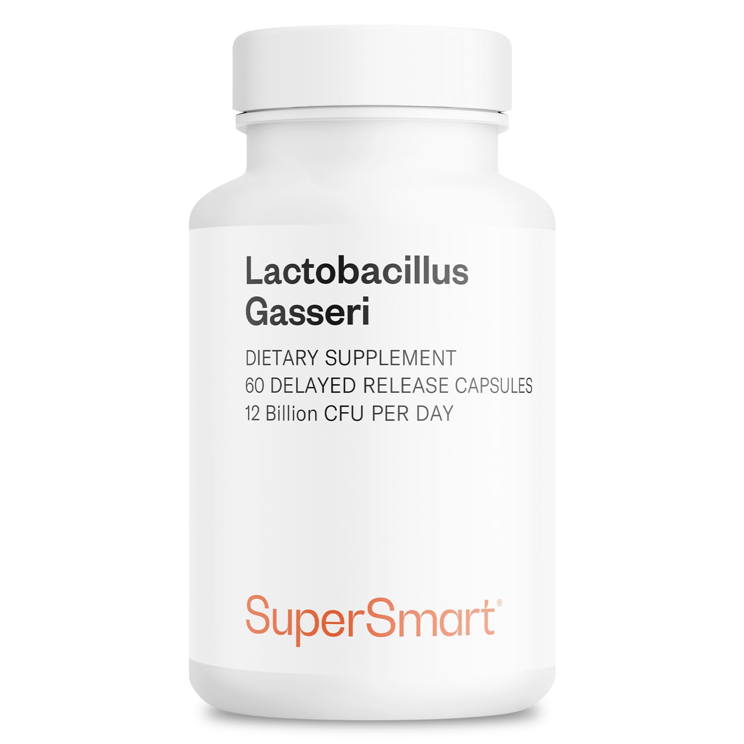 Supersmart Probiótico Lactobacillus gasseri 12 bilhões de UFC por dia, 60 cápsulas DR