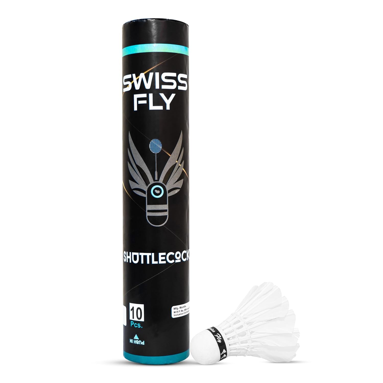 Swiss Fly Badminton Shuttlecock, Nylon Shuttlecocks 10 Pieces, Durable Plastic Birdies for Indoor & Outdoor Badminton, Stable Flight, Training & Practice Shuttle for Beginners, Kids & Adults-picture-39