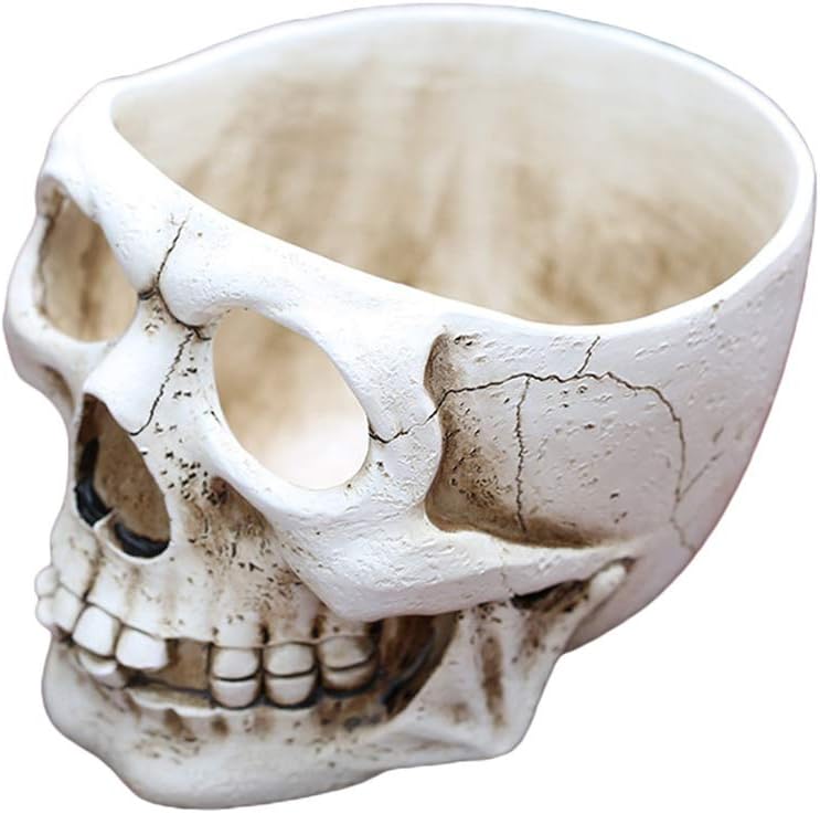 Resin Skull for Head Shaped Flower Pot Planter Container Ornaments Home Garden D Plant Pots