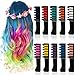 Capelli Temporanea Gesso capelli gesso pettine 10 PCS Capelli Temporanea Gesso Colore set con guanti usa e getta e scialle per bambini capelli tintura, Natale，party e cosplay DIY