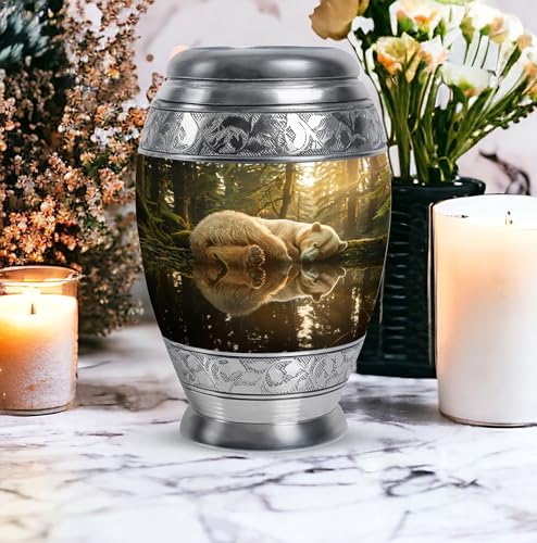 Image of Bear Urn - Urn for Ashes - Cremation Urns for Human Ashes Adult Male - Cremation Urns for Burial - Urns for Ashes Adult Female - (10 inch Pack of 1)