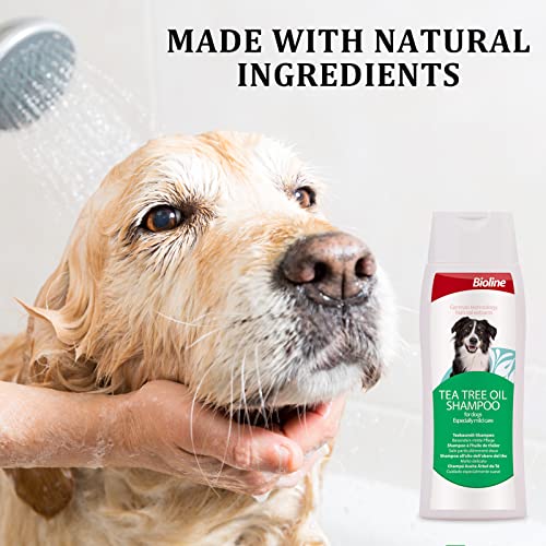 Bioline Dog Shampoo with Tea Tree Oil for Dogs Itchy Skin Sensitive Skin Shampoo for Smelly Dogs Bathing Supplies Odor… - Image 6