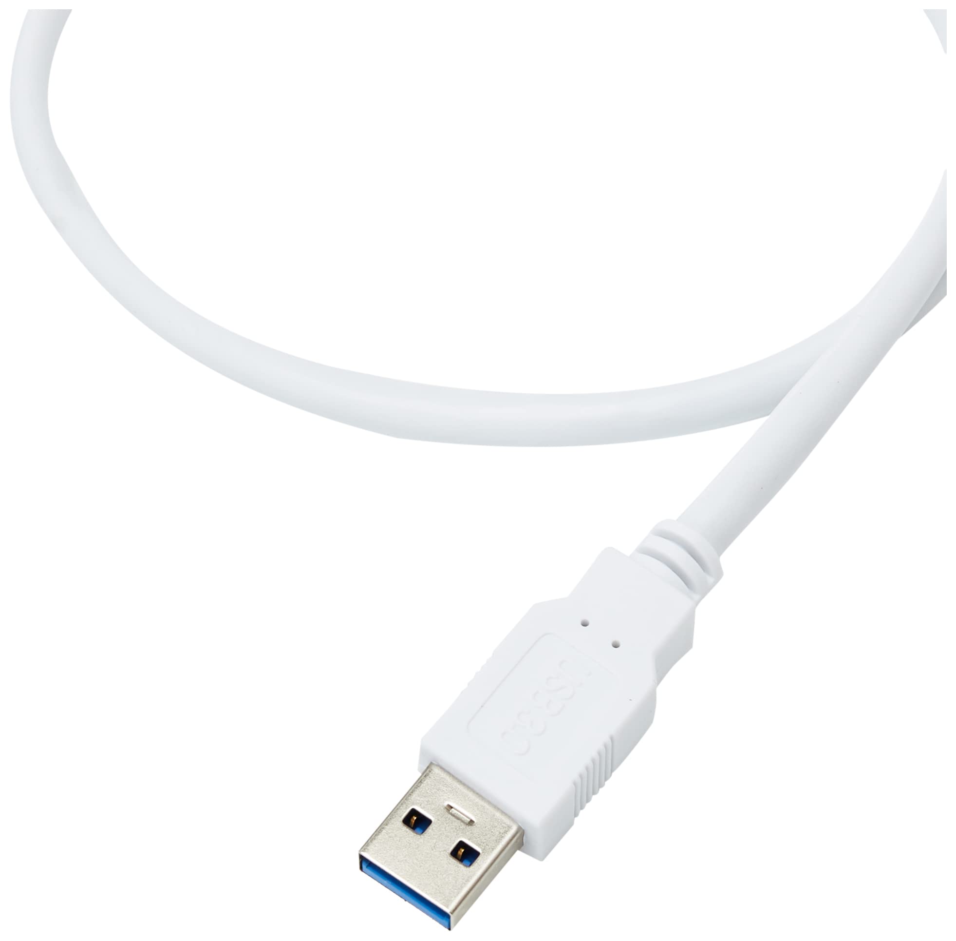 PremiumCord Câble D'Extension USB 3.0 0,5 M, Câble De Données SuperSpeed ​​​​Jusqu'à 5 Gbit/s, Charge, Prise USB 3.0 Type A Sur Fiche, 9 Broches, 3X Blindé, Couleur Blanc, Longueur 0,5 M