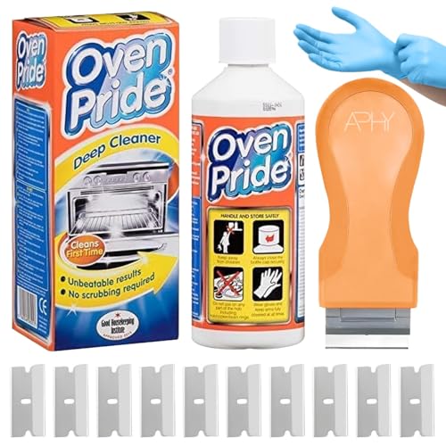 Oven Cleaner Kit 500ml – Heavy Duty Deep Cleaning Solution with Gloves, Rack Bag & Scraper Tool – Removes Grease, Grime & Burnt-On Food – Professional Oven Cleaning Results