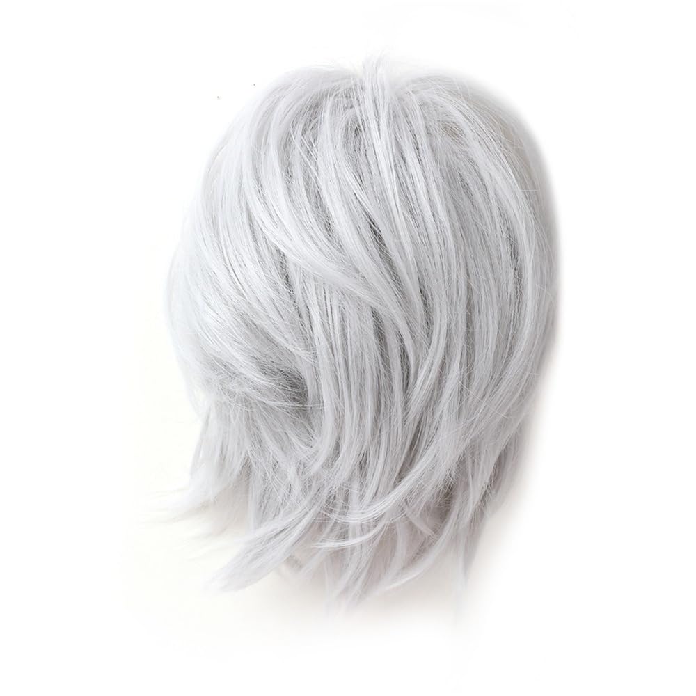 sztuczne włosy kok Messy Hair Bun Syntetyczne Dodatki Do Włosów, Elastyczne Krótkie Proste Przedłużki Do Kucyka Dla Kobiet Dziewcząt Akcesoria do włosów(SILVER)