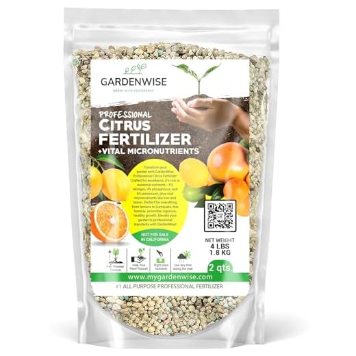 GARDENWISE Professional Citrus Fertilizer + Vital Micronutrients; Perfect Balanced NPK for All Citrus; for Indoor and Outdoor Plants; Orange, Lime, Avocado and Lemon Tree Fertilizer (2 QUARTS)