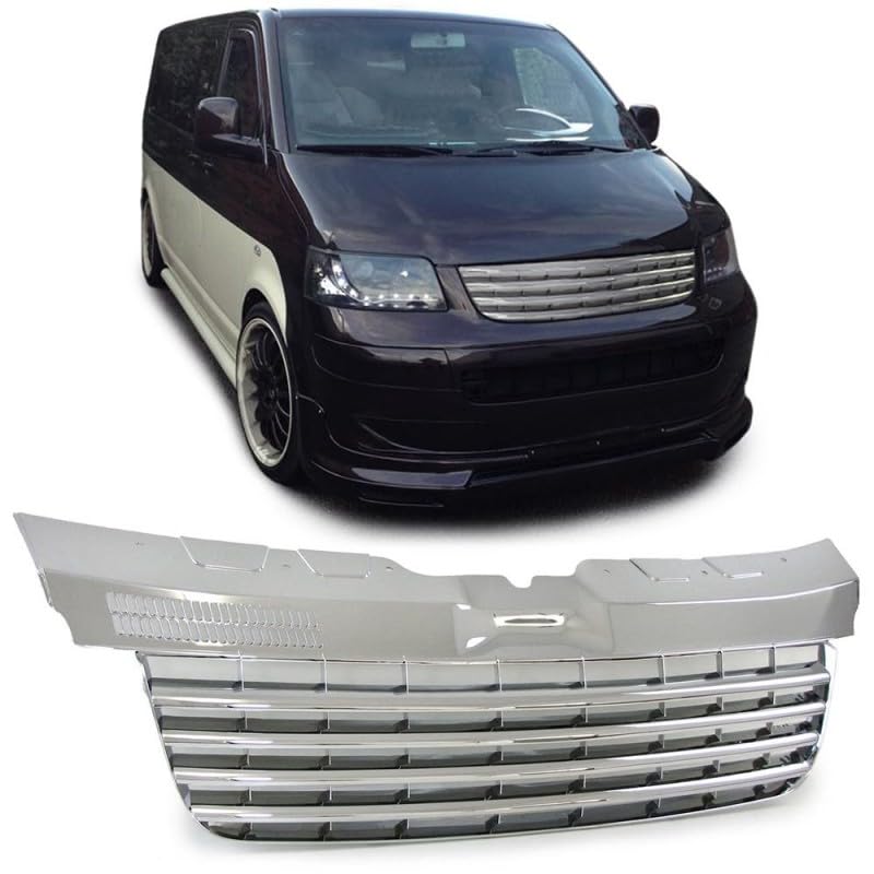 Calandre chrome pour VW T5 Transporter 2003 2004 2005 2006 2007 2008 2009 grille avant