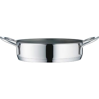 WMF Mini Serving Pan / Frying Pan Coated Small 18 cm Cromargan Polished Stainless Steel Induction Stackable Ideal for Small Portions or Single Households