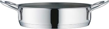 WMF Mini Serving Pan / Frying Pan Coated Small 18 cm Cromargan Polished Stainless Steel Induction Stackable Ideal for Small Portions or Single Households