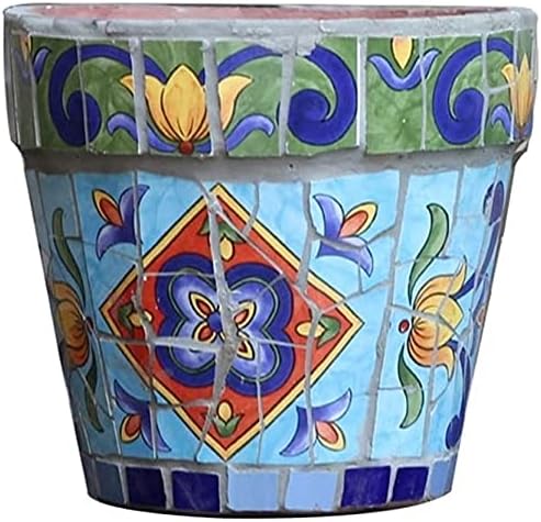 Outdoor/Indoor Colored Ceramic Pots Planters High-End Plant Pots Outdoor Courtyard Flowerpot Hand-paintedBonsai Planter with Drainage Hole Flower Pots For Indoor Outdoor Plant Ceramic