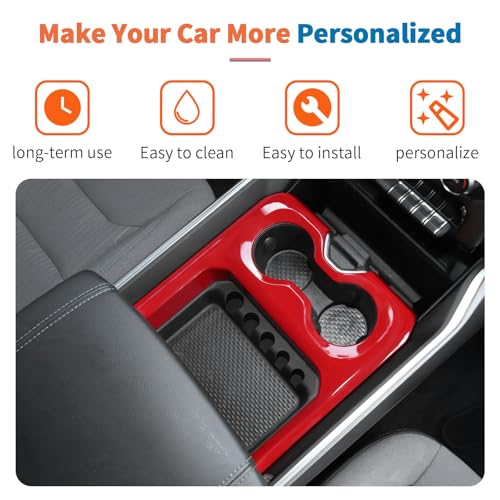 JeCar panel cubre portavasos rojo para Dodge RAM 2019+ miniatura 2