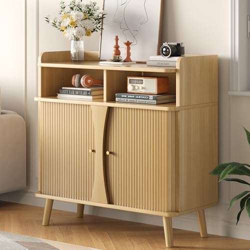 Decofy 39 Mid-Century Buffet Cabinet with Sliding Doors