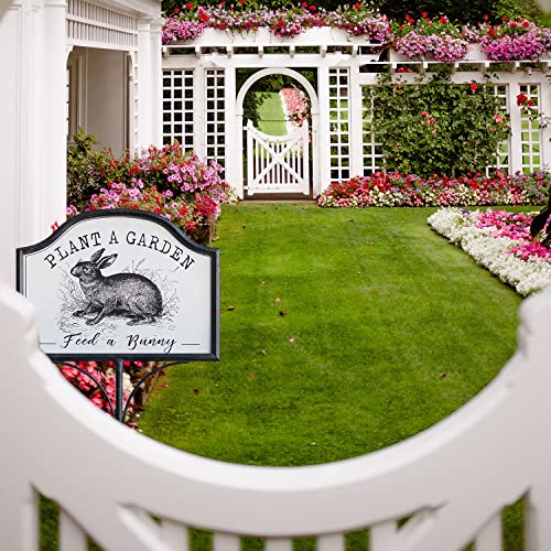 Nikky Home Easter Metal Bunny Decorative Garden Stakes Rabbit Yard Sign Spring Lawn Decor Ornaments Outdoor Decoration, Plant A Garden #TOP2