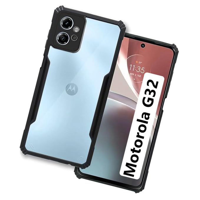 COBERTA Back Cover for MOTOROLA G32 Back Cover Case - Black Transparent (B0CP3KR8VV) Amazon Price History, Amazon Price Tracker