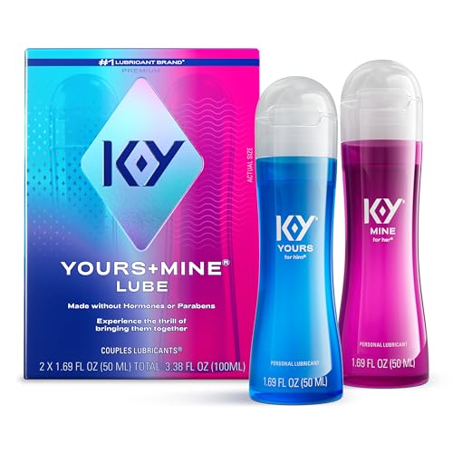 K-Y Yours & Mine Personal Lubricant for Couples, Sensorial Couples Lube, 2 x 1.69 Fl Oz