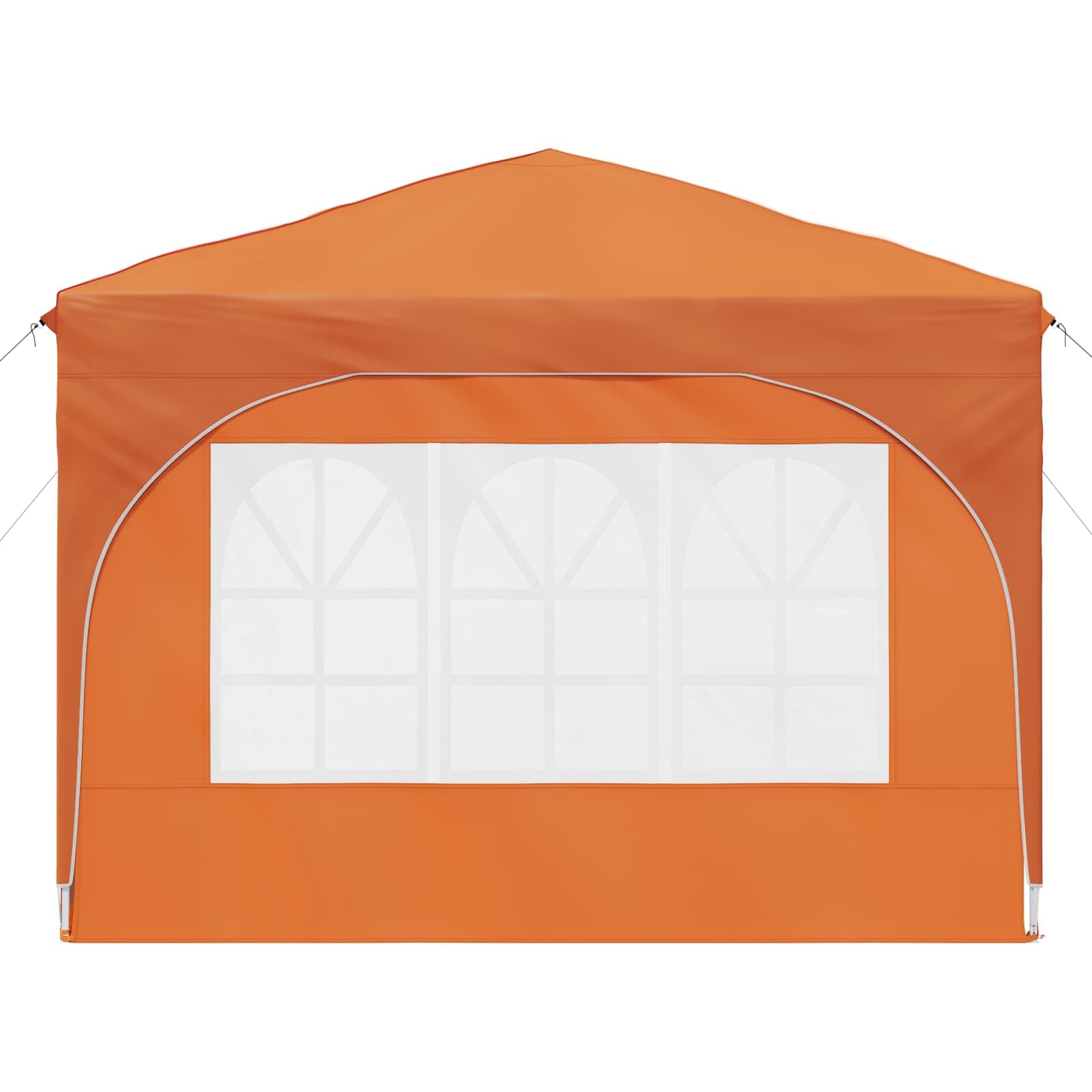 Namiot imprezowy Pop-up 290 x 290 x 245 cm, pomarańczowy, 210D Oxford, wodoszczelny, odporny na warunki atmosferyczne, ze srebrną powłoką, z regulacją wysokości, 3 stopnie, w zestawie