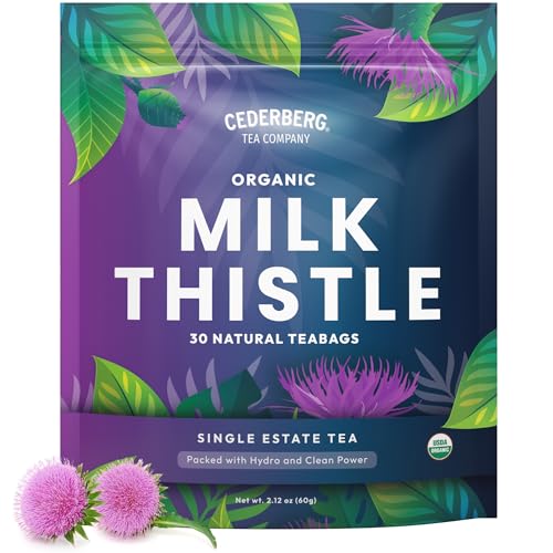 Image of Cederberg Tea Company Organic Milk Thistle Tea - 30 Tea Bags | Organic Herbal Tea From Single Origin | Eco-Friendly Tea Bags | Non-GMO Caffeine Free Tea With Zero Sugar