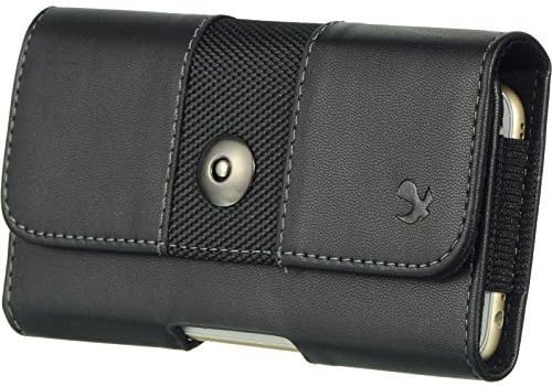 for Samsung Galaxy S3, Galaxy S4, Galaxy S5, Galaxy S6, S6 Edge, Galaxy S7, Galaxy S8, PU Synthetic Leather Horizontal Pouch Case Cover Belt Holster with Lifeproof Waterproof Cover case- Black3