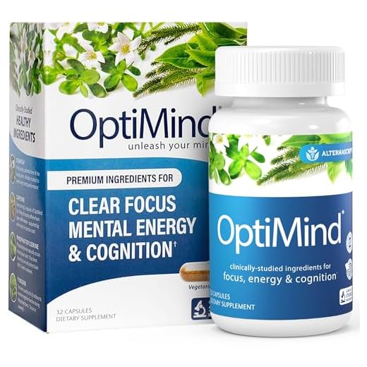 Optimind Nootropics Brain Booster Supplement | Enhance Focus and Cognition, Improve Retention, Sustain Energy | Clinically Studied Ingredients, Bacopa, Tyrosine, Huperzine A, GABA - 1 Bottle (32 Ct)