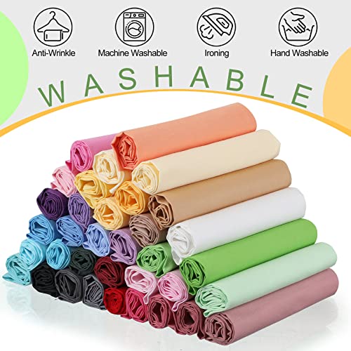 Buryeah BO-BURYEAH-688 35 Pcs Solid Color Cotton Fabric 20 X 20 Inch (50Cm X 50Cm) Squares Quilting Patchwork Precut Fabric Bundles Multicolor Sewing Supplies For Beginners Diy Craft, Patchwork, Scrapbooking Cloth thumb #3