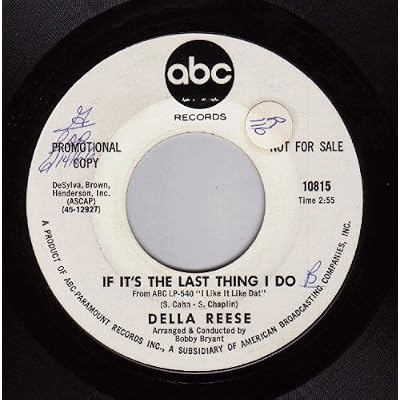 Della Reese: If It's The Last Thing I Do / A Stranger On Earth - ABC Records - 7'' - USA