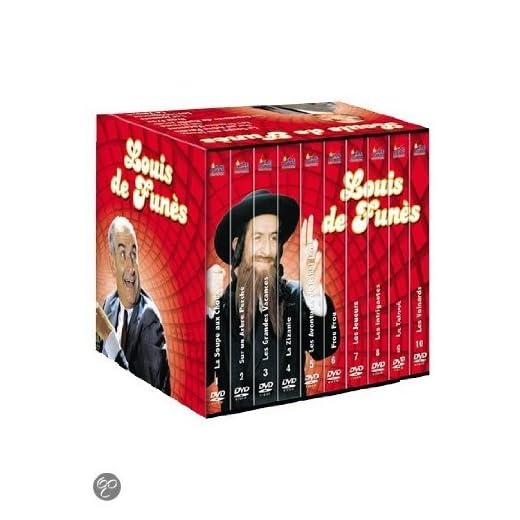 Coffret Louis de Funes - Maxi Box 2: Les Veinards / Le Tatoué / Les Intrigantes / Les Joueurs / Frou Frou / Les Avontures de Rabbi Jacob / La Zizanie / Les Grandes Vacances / Sur un Arbre Perché / La Soupe aux Choux (Coffret 10 DVD) [import langue Francais]