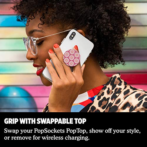 Image of PopSockets Phone Grip with Expanding Kickstand, Floral & Nature PopGrip - Daisy Mod Pink