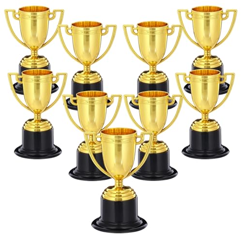Aelmiyw Pokal Kinder, 9 Pcs Mini Pokale Trophäen für Kindergeburtstag, Mini Pokale für Klassenzimmer, Schule, Belohnungen, Requisiten