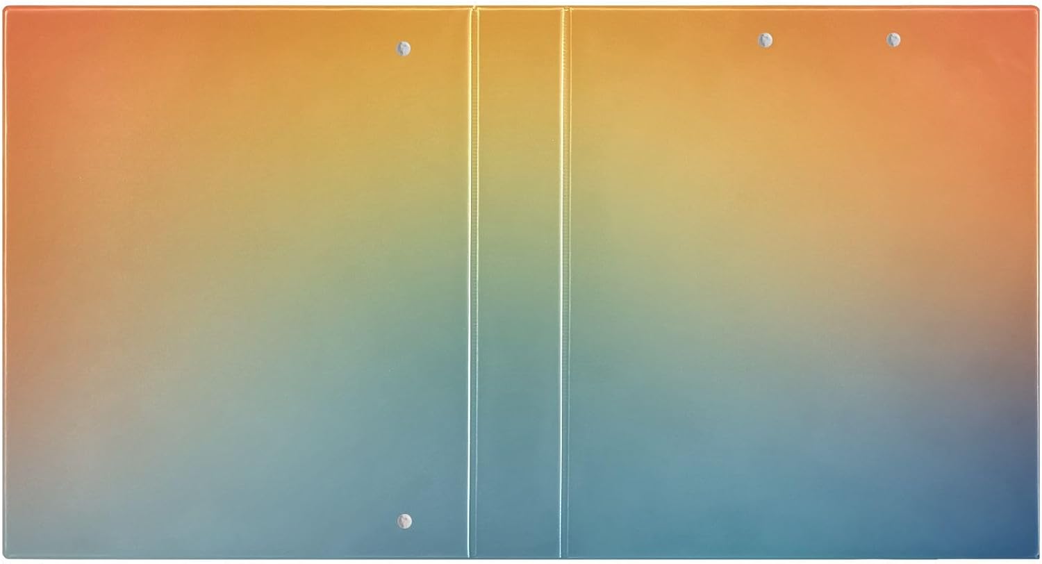 3 Ringed Notebook Binders 1.5 in Binders with Clipboard 1/2 Packs School Supply Hardcover 2pack Gradient Blue Blending