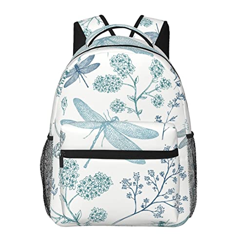 Sac à dos fleurs tropicales et pierres zen pour ordinateur portable dragonfly