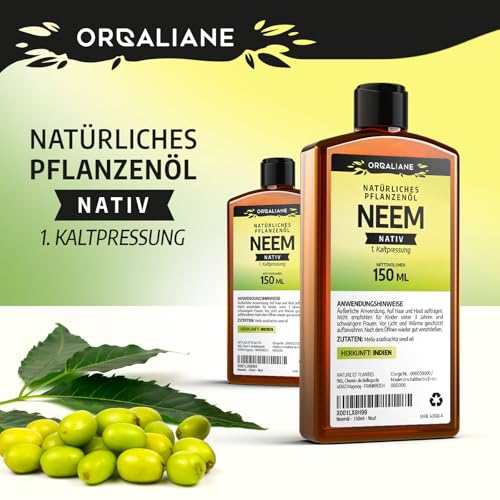 Neemöl 150 ml - Rein, Natürlich und Kaltgepresst - Mehrzweck-Öl - Garten, Pflanzen, Zuhause, Kosmetiköl