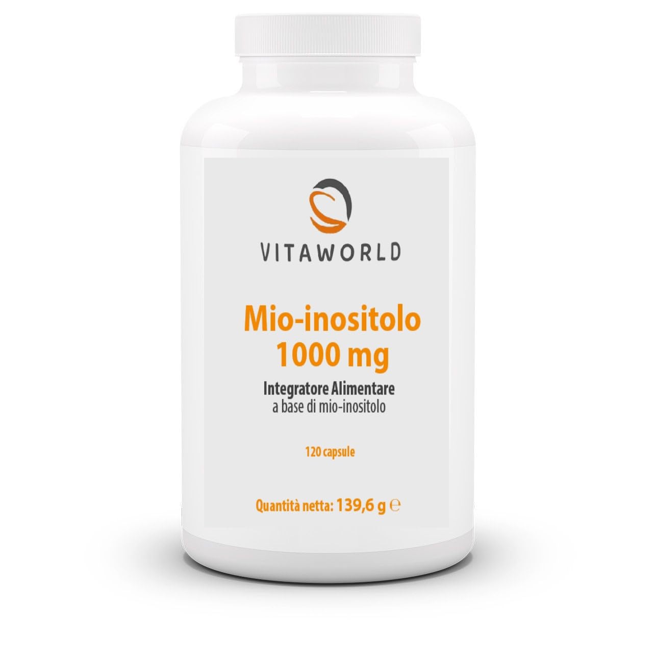Pack di 3 Vita World Mio-Inositolo 1000mg 3 x 120 Capsule Vegano, ad alto dosaggio, Made in Germany, Myo-Inositolo