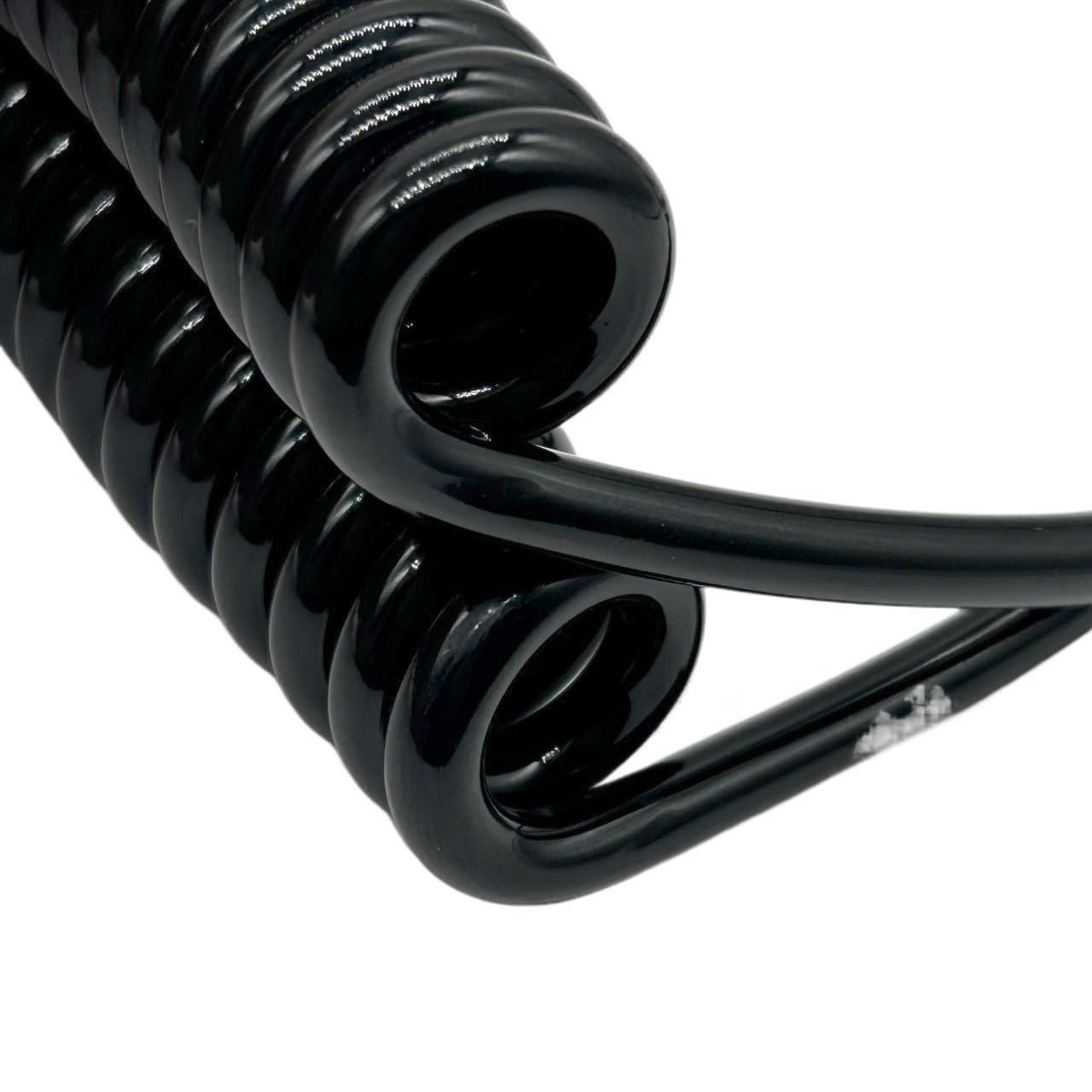 sprężynowy przewód zasilający, Zwinięty kabel spiralny 5 żył Czarny rozciągliwy przewód zasilający o długości 1,2 m Różne AWG(17AWG)