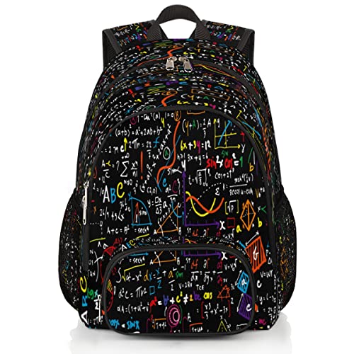 Elementary School Bags for Teens, Kids Backpacks Lightweight Bookbags Waterproof Sturdy Schoolbag Daypack for Girls Boys, Mathematical, One Size,...