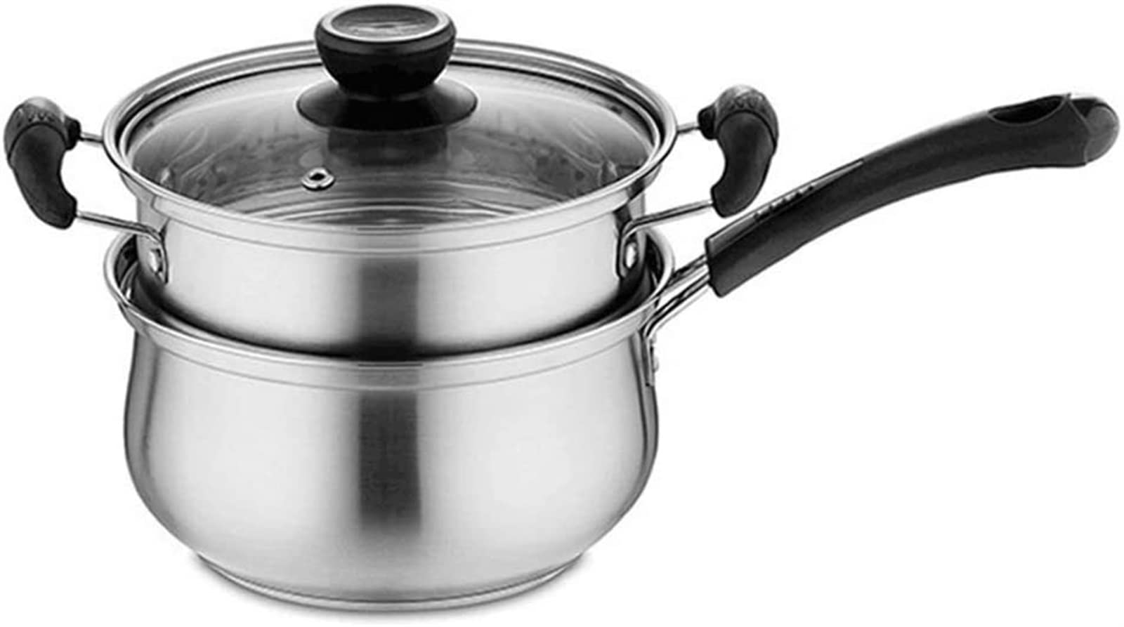 1,5 l Edelstahl-Dampfgartopf Suppentopf Kochen Mehrzweck-Kochgeschirr mit Dampfgartopf Küche Antihaftpfanne allgemeine Verwendung