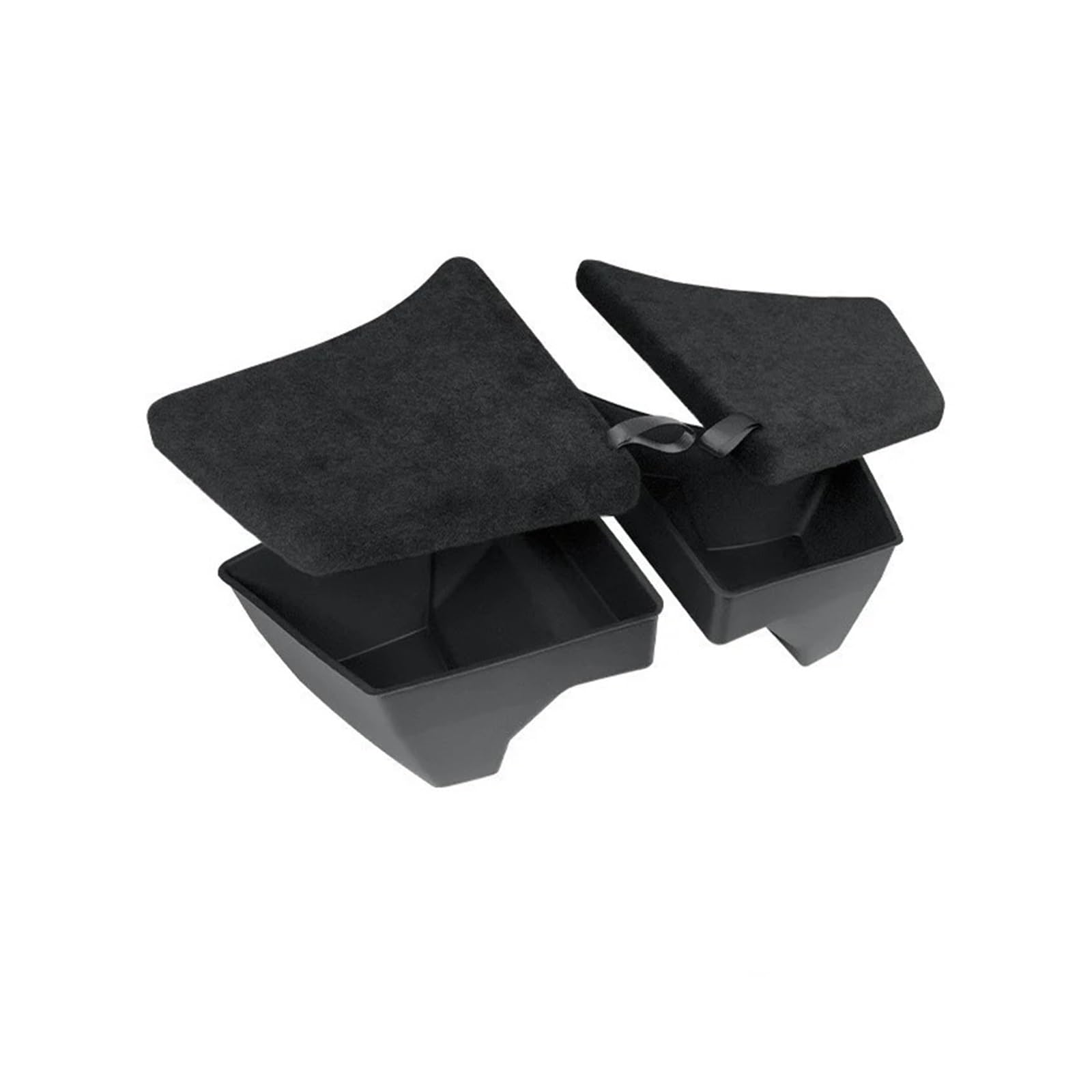 Lhdktee Cargo Cover For Tesla For Model 3 For Highland 2024 Rear Trunk Side Storage Box With Cover Car Interior Tail Boot Organizer Rear Trunk Parcel Shelf