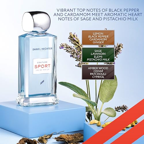 Daniel Hechter Couture Sport Men's Eau De Parfum 100ml Spray. Perfume For Men, Spicy Woody Fragrance For Men, Warm Men's Perfume, Mens Fragrance - Genuine Daniel Hechter Mens Perfumes - Image 5