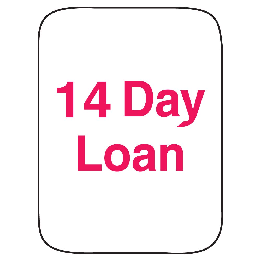 The Library Store Classification Labels with Permanent Adhesive 14 Day Loan 250 per Roll