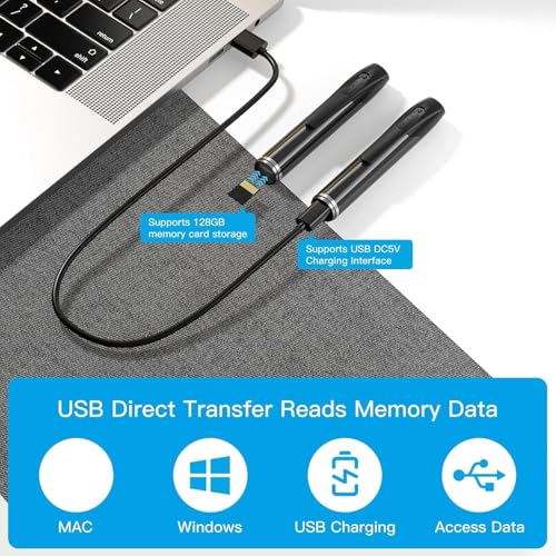 Image of BIGASUO 1080P Body Camera Pen [Upgraded 2024] - HD Body Cam with Video or Picture Taking, SD Card Storage, and Manual Control for Privacy Compliance(1496) (Black, B025)