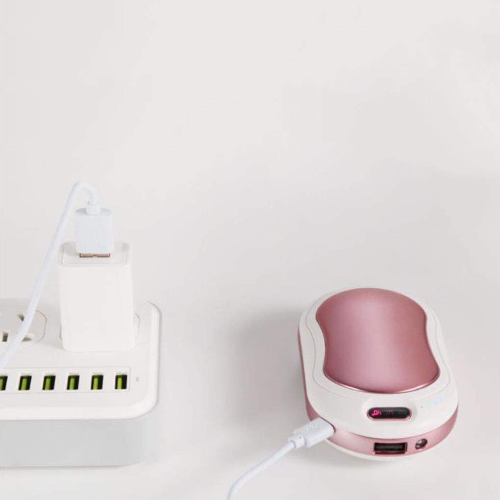 RajoNN Scaldamani Portatile Ricaricabile Affidabile Riscaldamento Istantaneo su Doppio Lato Scaldamani Elettrici Portatile Power Bank con Torcia a LED di Emergenza Scaldamani