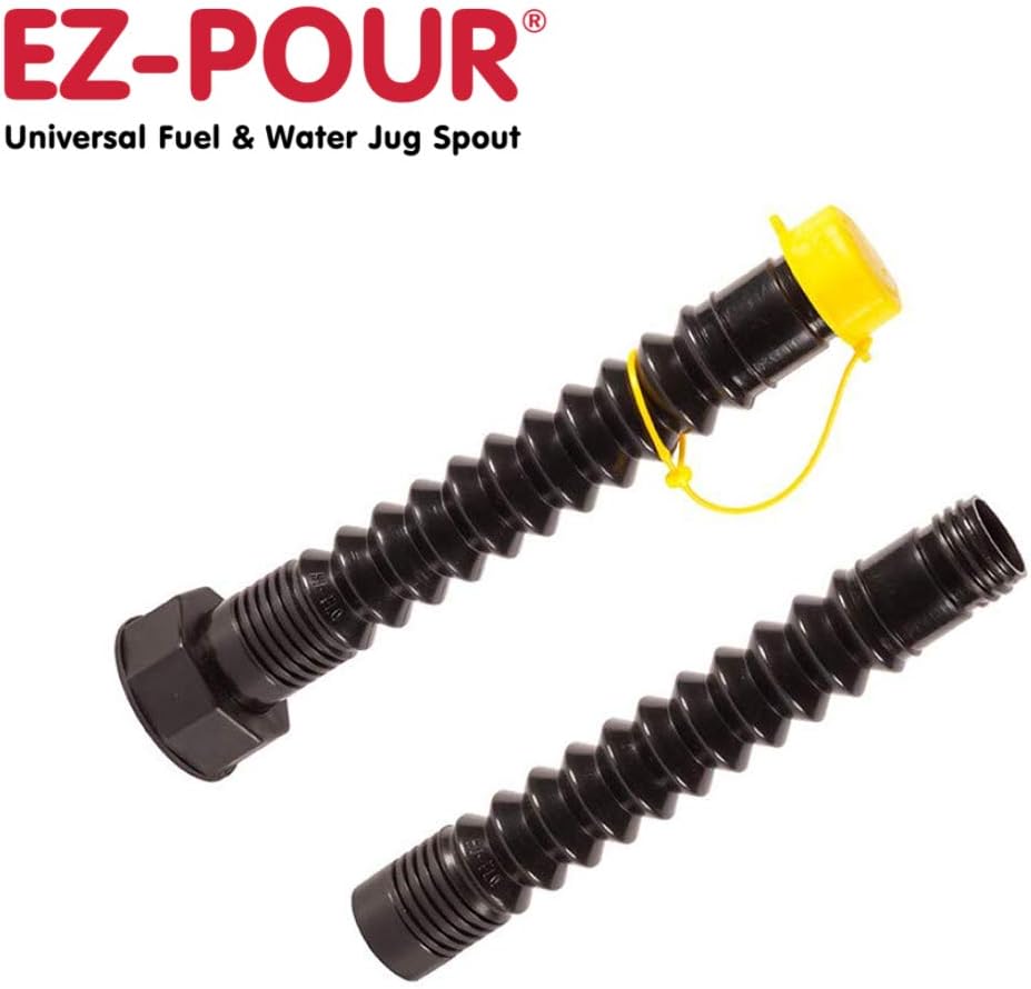 EZ-POUR B00YP3YTXM Gas Can Replacement Spout – Multi Use Deluxe Gas Can 1, 2, 5 Gallon Hi-Flo System with Extension, Gas Can Nozzle, Flexible Gas Can Spout for Jerry can : Automotive