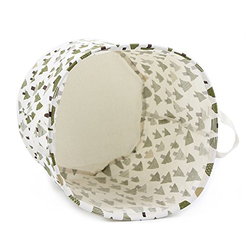 Homele 19.7" Large Laundry Hamper Bucket Waterproof Coating Cotton Laundry Basket Collapsible Washing Basket Canvas Storage Basket Bin Home Nursery Toy Organizer (Tree) #TOP2