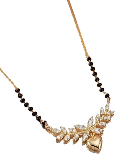 Adiva Mangalsutra For Women Stylish | Long Mangalsutra For Women | Black Beads Chain | Attractive | Perfect For Parties Fa...